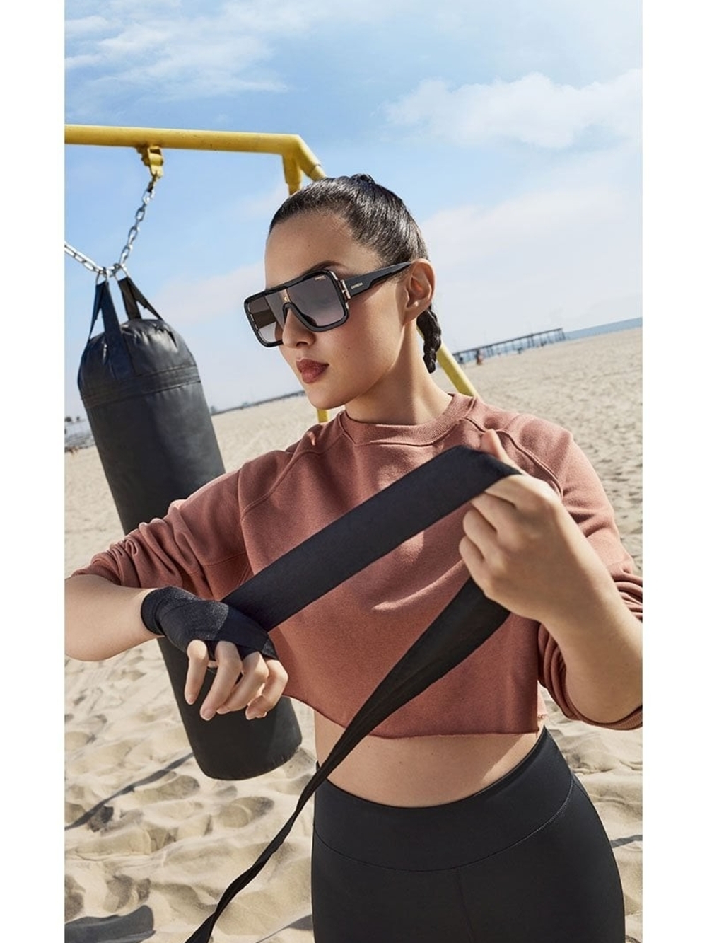 Carrera Oversized Shield Black Sunglasses
